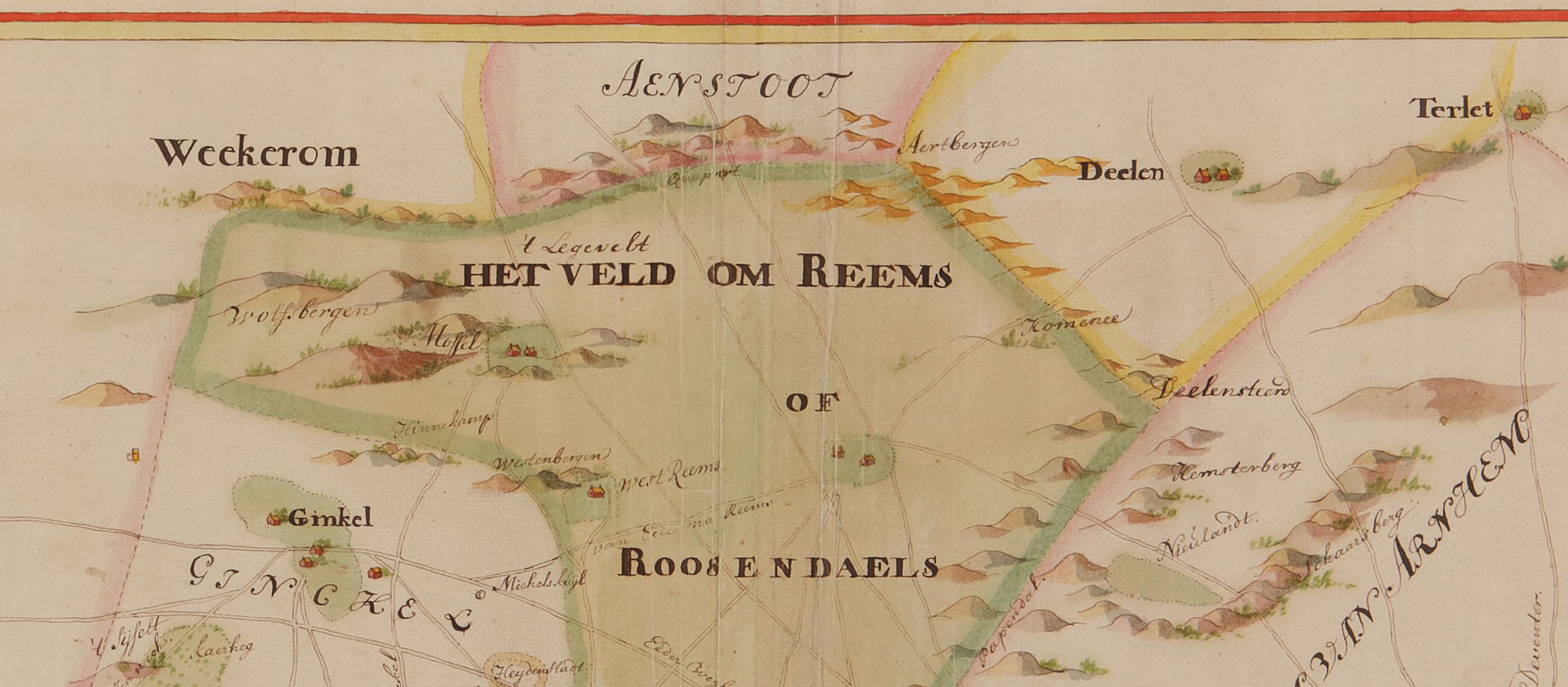 Detail van de kaart van juli 1731