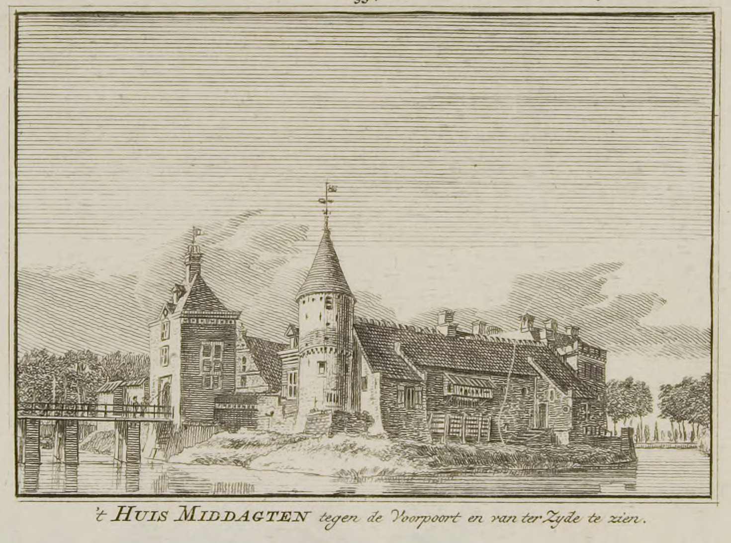 Kasteel Middachten bij Rheden, 1743.
