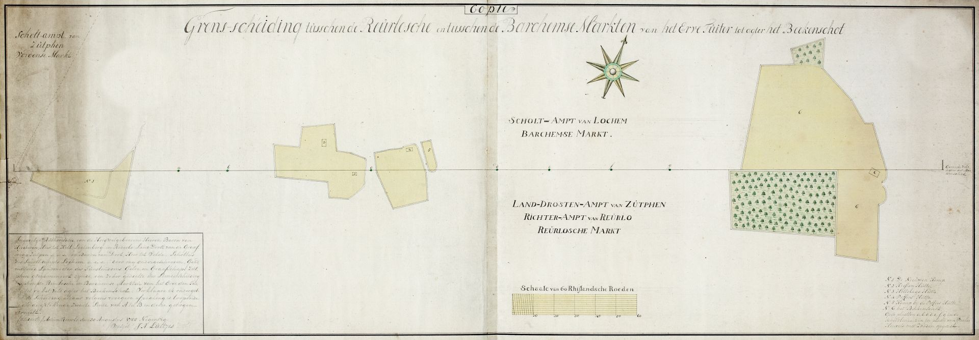 Grenscheiding tussen de mark van Vorden en Ruurlo/Barchem, 1641, 1790