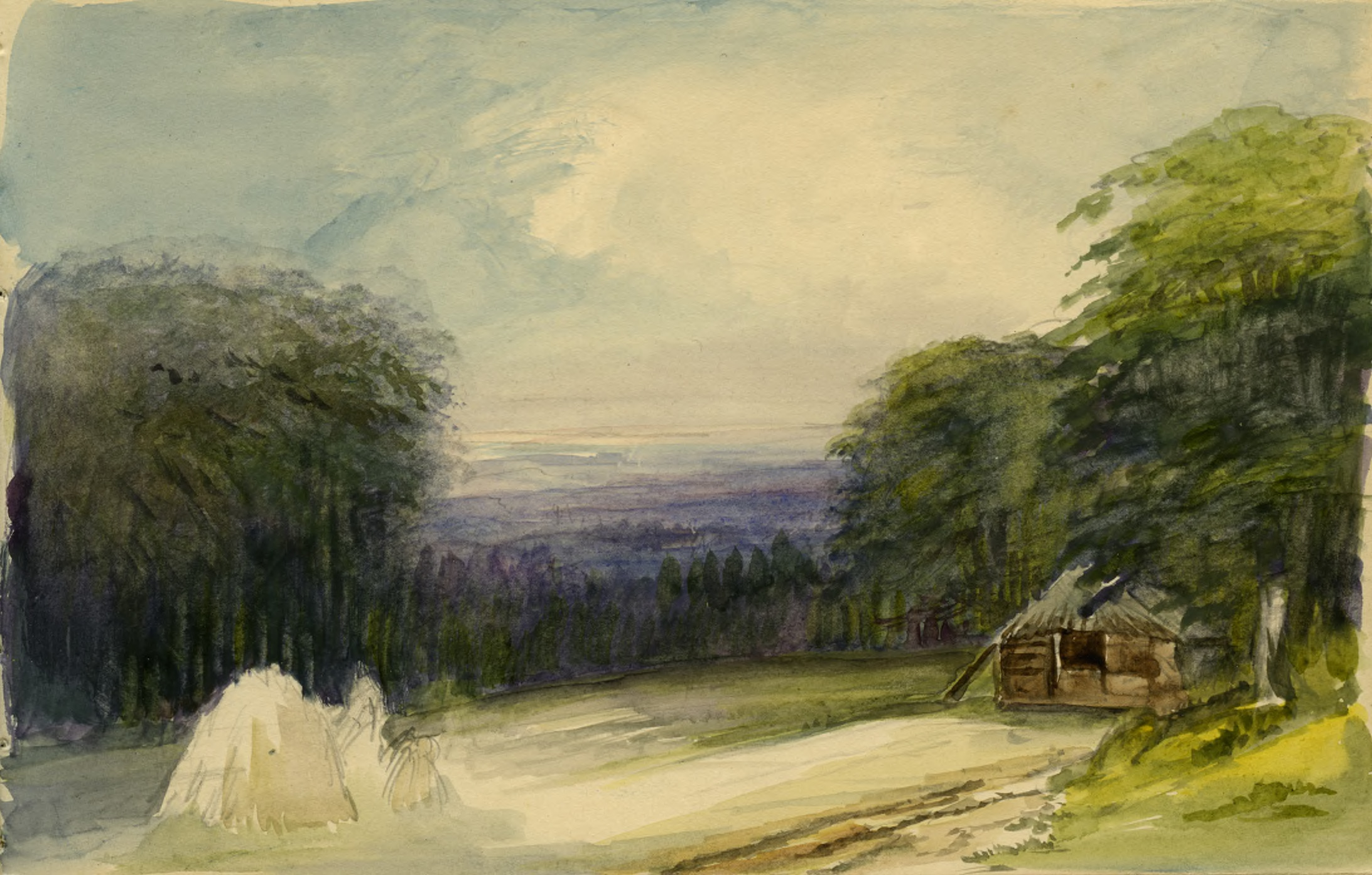 Schaapskooi in de omgeving van Rozendaal, 1883-1884, door Justine Christine Everts-van Meurs 